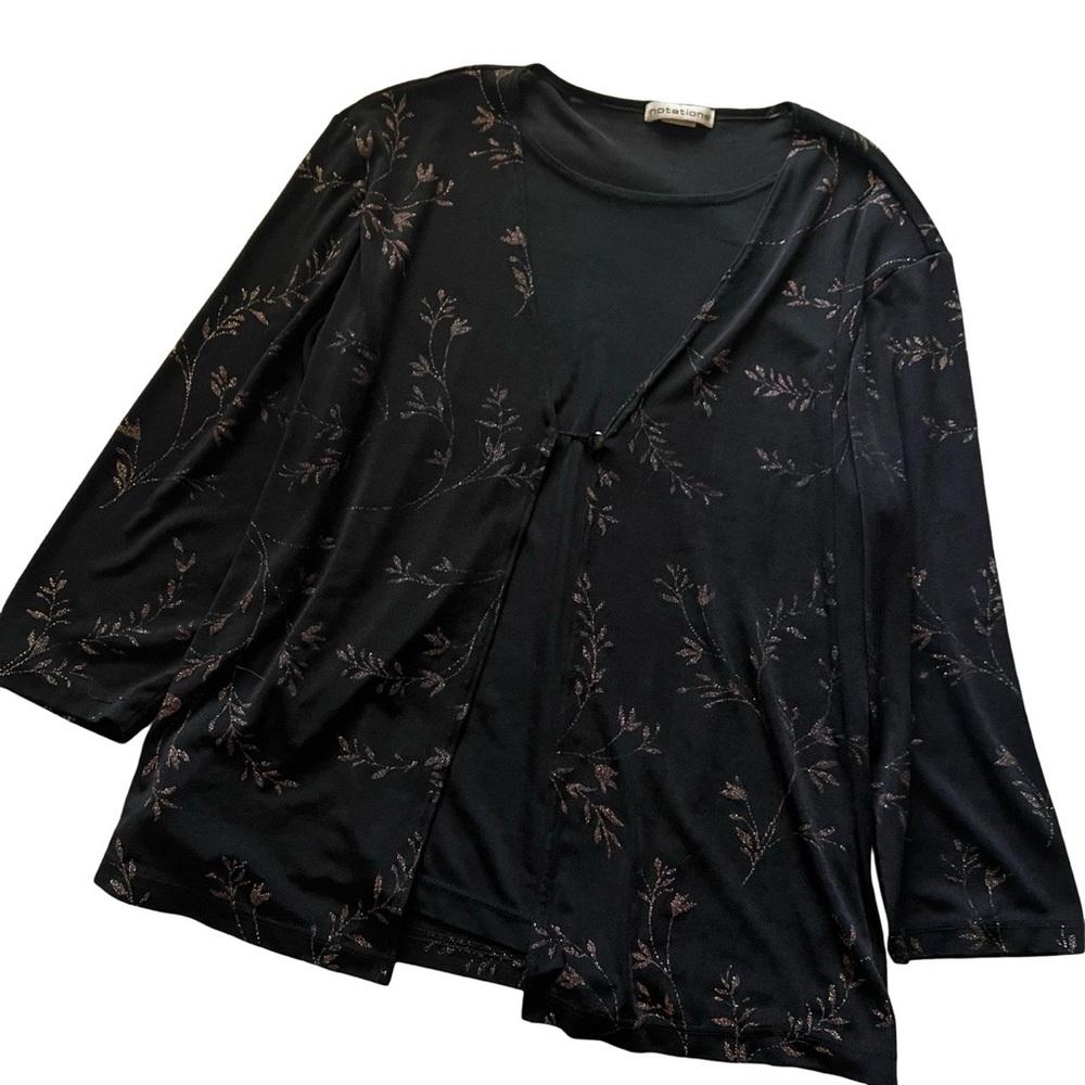 Vtg black cardigan top
